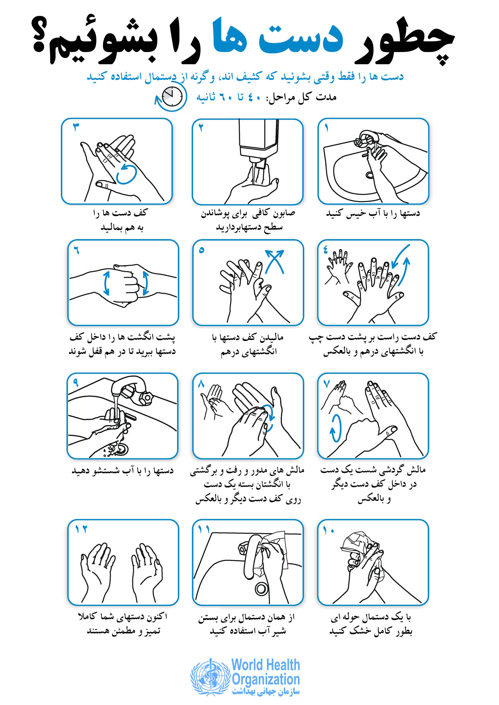 چطور دستها را بشوییم